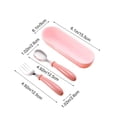 thumbnail image 3 of Vaisselle en Acier Inoxydable Ensemble de Couverts en Acier Inoxydable Rouge 2 Pcs avec Boîte de Rangement Fourchette et Cuillère Portatives pour Voyage Rkxzt, 3 of 9