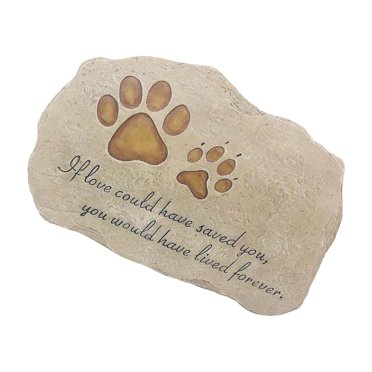 ziyahi Pet Memorial Stone Waterproof Dog Grave Marker Backyard Tombstone Ornament