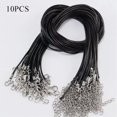 thumbnail image 1 of CHUANK 10Pcs Leather Wax String Lobster Clasp Chain Pendant Necklace Rope Cords DIY 2MM-coffee-2mm, 1 of 9
