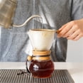 thumbnail image 4 of Wooden Handle Coffee Cloth Filter White 1 Piece Coffee Cloth Handle With Filter Bag Drip Coffee Brewing Pot Set, 4 of 6