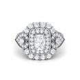 thumbnail image 2 of Bague de Mariage pour Femme en Argent Sterling 925 avec Moissanite en Forme de Coussin 6x4 mm, 2 of 4