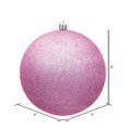 thumbnail image 2 of Vickerman N592079DG Boule de Noël 8 Po. Rose Pailletée avec Capuchon Percé, 2 of 3
