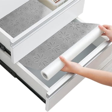 Vaidha Shelf Liner Non-Slip Shelf Liners For Kitchen Cabinets Cabinet Liner EVA Washable Refrigerator Drawers Mat For Shelves Pantry 11.8x118in