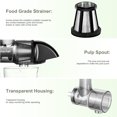 thumbnail image 3 of Juicer Attachment Citrus Cold Press Extractor for KitchenAid All Models Stand Mixers Masticating Juicer Kitchen Accessories Black, 3 of 6