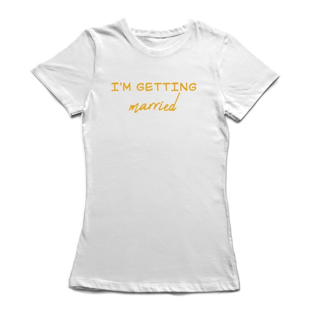 Je Me Marie T-shirt Blanc Assorti pour Couple Femme