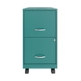 thumbnail image 3 of 18" 2 Drawer Mobile Smart Vertical File Cabinet, Teal, 3 of 4
