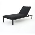 thumbnail image 2 of Noble House Navan Dark Grey Mesh Aluminum Lounge with Dark Grey Cushion, 2 of 43