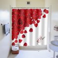 thumbnail image 4 of Agiferg Rideaux de la Saint-Valentin Rideau de Douche de la Saint-Valentin Lumières Baignoire avec Rideaux Imperméables et Inodores, Ensemble de Salle de Bain Trois Pièces, Incluant des Crochets, 4 of 4