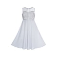 thumbnail image 1 of Robe Fille Grise en Mousseline Demoiselle d'Honneur Maxi Robe de Bal 12 Ans, 1 of 5
