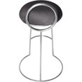 thumbnail image 3 of Meridian Furniture Ring Soft Gray Velvet Counter Stool in Brushed Chrome Finish, 3 of 5