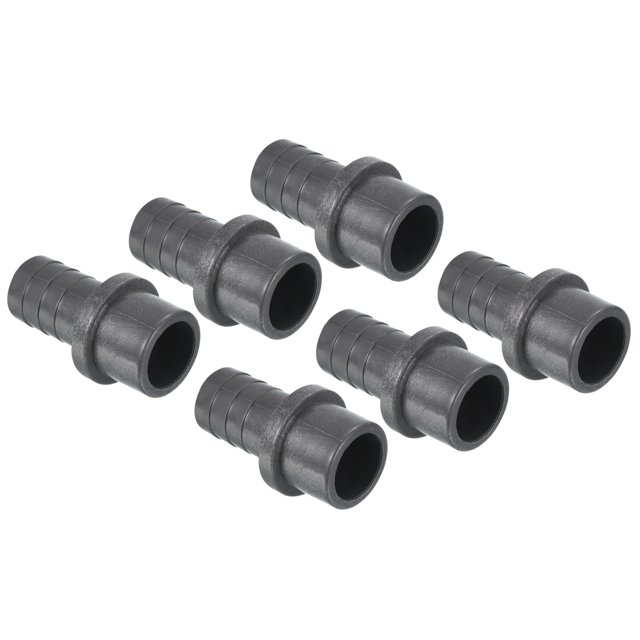 Unique Bargains UPVC Reducer Pipe Fitting 25mm OD 20mm Barbed, 6 Pack Straight Coupling Adapter Connector, Grey