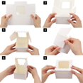 thumbnail image 4 of Moretoes 50pcs 4x4x2.5 Inches White Bakery Boxes with Window 50, 4 of 7