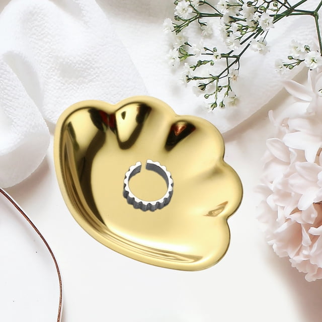 RXIRUCGD Jewelry Tray For Girls Small Bedroom Cosmetic Storage Tray Home Metal Tray
