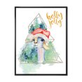 thumbnail image 3 of Designart Cute Christmas Llama In Santa Hat Children's Art Floating Frame Wall Art, 3 of 4
