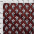 thumbnail image 2 of oneOone Polyester Lycra Fabric Leaves & Floral Block Print Sewing Fabric BTY 56 Inch Wide, 2 of 4