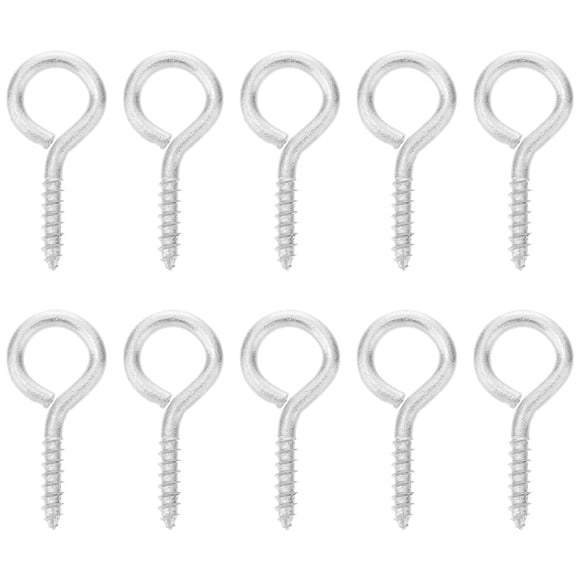 MasteelfCA 10pcs Anti-rust Self Tapping Eye Screw Hooks Eye Bolts Eye Hooks for Wood