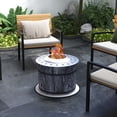 thumbnail image 2 of Outsunny Smokeless Fire Pit with Mat, 20" Firepit, Magnesium Oxide, Black, 2 of 10