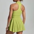 thumbnail image 4 of Miqool Robe de Golf et de Tennis pour Femme, Entraînement Athlétique, Robe d'Été, Col en V, Robe Portefeuille, Ligne A, Sans Manches, Robes Fluides, 4 of 6