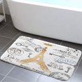 thumbnail image 1 of Paris Bath Rug, Eiffel Tower Unisex Non Slip Bath Mats, Golden Lettering European French Crown Retro Stamp Art Bath Rug Sets for Bathroom Bedroom Kitchen Outdoor Indoor,17x29 Inch, 1 of 3