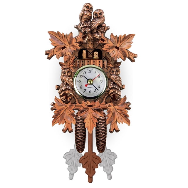 Cuckoo Wall Clock Bird Wood Hanging Decorations for Home Cafe Restaurant