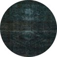 thumbnail image 1 of Ahgly Company Indoor Round Abstract Dark Slate Gray Green Persian Area Rugs, 3' Round, 1 of 6