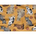 thumbnail image 5 of oneOone Rayon Dark Yellow Fabric Cat Sewing Material Print Fabric By The Yard 56 Inch Wide-N6C, 5 of 5