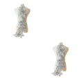 thumbnail image 2 of relayinert Belle Robe en Dentelle Florale Applique Patch pour Robes de Mariage Uniques Robe de Mariage Unique Dentelle Applique Gris 2Set, 2 of 6