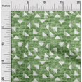 thumbnail image 1 of oneOone Velvet Forest Green Fabric Texture & Triangle Geometric Fabric For Sewing Printed Craft Fabric By The Yard 58 Inch Wide, 1 of 5
