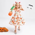 thumbnail image 5 of KAWELL Robe de Costume de Citrouille d'Halloween pour Fille avec Sac pour 3-12 Ans, 5 of 5