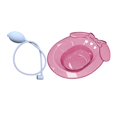 thumbnail image 1 of Esquirla Sitz Bath Multipurpose Sturdy Anti Overflow Soak Pan for Bathroom Dorm Hotel Pink with Flusher, 1 of 8