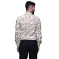 thumbnail image 4 of BESTMAN Chemises Imprimées pour Hommes à Manches Longues Boutonnées Chemise Habillée Décontractée en Coton, 4 of 5