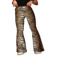 thumbnail image 4 of Pantalon Évasé Taille Haute Ajusté à Imprimé Léopard pour Femmes, 4 of 5
