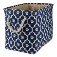 thumbnail image 1 of Design Imports CAMZ12523 Lattice Paw Rectangle Polyester Pet Bin, Nautical Blue - Large, 1 of 1