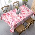 thumbnail image 4 of Valentines Day Tablecloth 60 x 84 Inch Rectangle, Pink Love Hearts Table Cloth Romantic Valentine''s Day Tablecloth Dust-Proof Wrinkle Resistant Rustic Tablecloth for Home Dining Room Party, 4 of 5