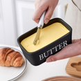 thumbnail image 1 of Yhmxh Kitchen Organizers And Storage New Ceramic Butters Box Cheese Butters Box Nordics Style Butters Storage Ceramic Jar Ceramic Yellow Jar, 1 of 6