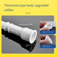 thumbnail image 4 of 1-5M White Drain Hose Pipe Inlet Extension Tube Drainpipe for Faucet Accessories, 4 of 8