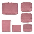 thumbnail image 2 of Mine., Set of 6 Zippered Travel Packing Cubes for Luggage & Carry-On, Blush, 2 of 4