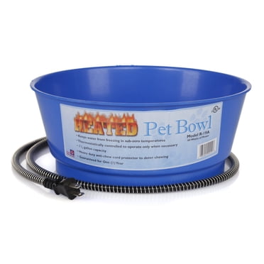 Farm Innovators 1.5 Gallon Electric Heated Pet Water Bowl, 60W, Blue