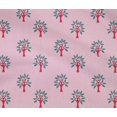 thumbnail image 4 of oneOone Cotton Flex Fabric Floral & Flying Swan Block Printed Fabric 1 Yard 40 Inch Wide, 4 of 4