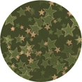 thumbnail image 1 of Ahgly Company Machine Washable Indoor Round Transitional Dark Forest Green Area Rugs, 8' Round, 1 of 7