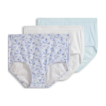 Jockey Women's 100% Cotton Elance Breathe Brief - 3 Pack