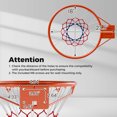 thumbnail image 3 of Costway 18" Basketball Rim with Double Springs & All Weather Net for Indoor & Outdoor Orange, 3 of 9