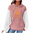 thumbnail image 1 of Rbaofujie Chandail à Capuchon Femmes Décontracté Manches Longues Col Rond Chandails pour Dames Hauts Blouse Chandail à Capuchon Uni Rose Chandails pour Femmes Hauts, 1 of 4