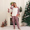 thumbnail image 1 of TIMIFIS Christmas Pajamas Ensemble pour Femmes Noël Fêtes Col Rond Manches Longues Haut et Pantalon Long à Carreaux Rouges Tenue de Détente Ensemble Assorti pour la Famille Christmas Pajamas, 1 of 5