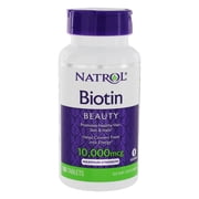 Natrol - Biotin Beauty Maximum Strength Hair Skin Nail Support 10000 mcg. - 100 Tablets