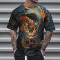 thumbnail image 1 of Qertyioot T-shirt Décontracté d'Été pour Hommes à Col Rond Imprimé pour la Fête des Pères, 1 of 5