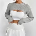 thumbnail image 1 of Qertyioot Chandails Tricotés pour Femmes, Mode pour Femmes Manches Longues de Noël Col Rond Ample Tendance Hauts Blouse Chandail, 1 of 3