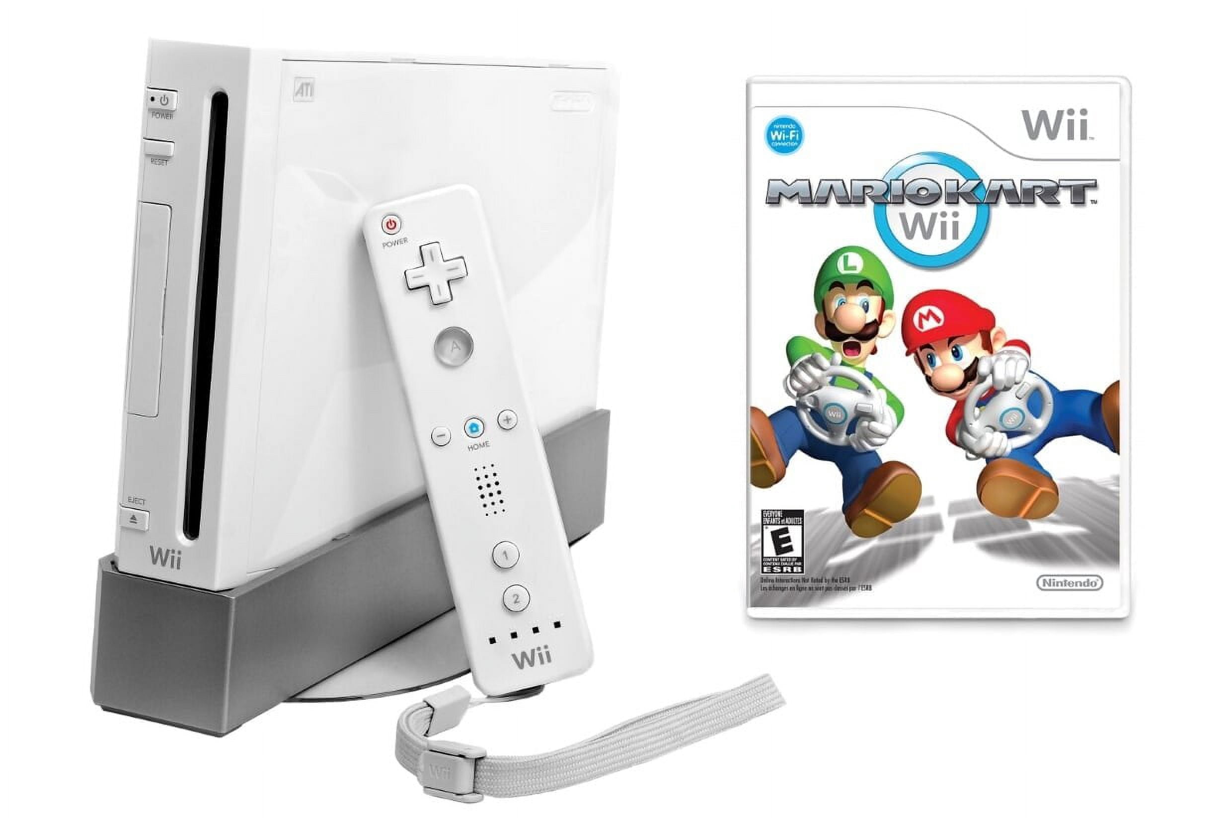 Restored Nintendo Wii Console White - Mario Kart Wii (Refurbished