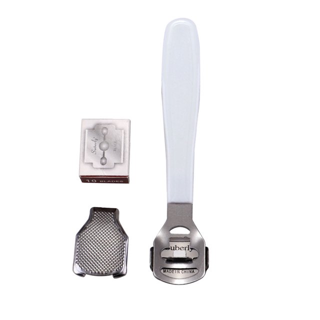 ziyahi Stainless Steel Foot Planer Feet Dead Skin File with Plastic Handle Pedicure Cleaning Tool, Type 1