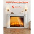 thumbnail image 2 of KFFKFF Electric Fireplace Insert, 35 inch Recessed and Wall Mounted with Adjustable Flame Color Brightness & 8h Timer & Remote Control, 5000BTU Black, 2 of 9